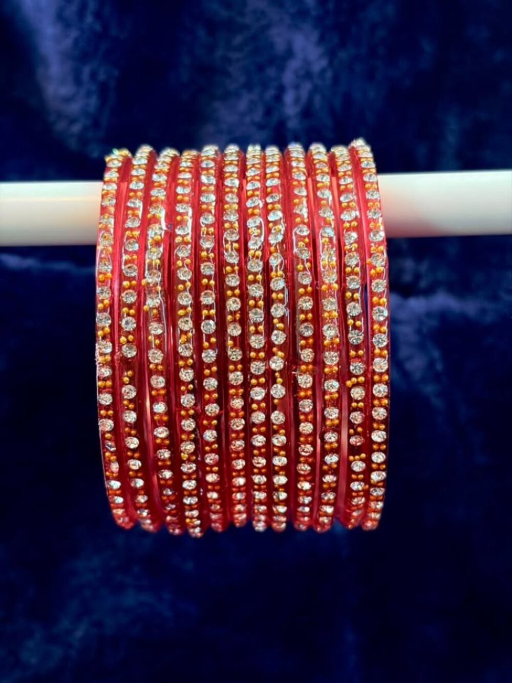 Women's Multi-Piece Rhinestone Bangle Set, Translucent Stackable Resin Wristband